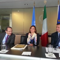 Da sinistra, Giuseppe Ruocco, Sabrina De Camillis, Sebastiano Cardi, 