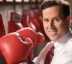 Santorum con i guantoni